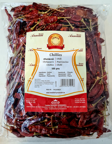 Annam Dried Chillies 500g