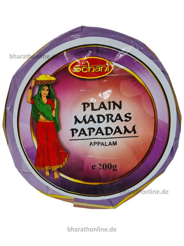 Schani Plain Madras Papadam-200g (4inch)